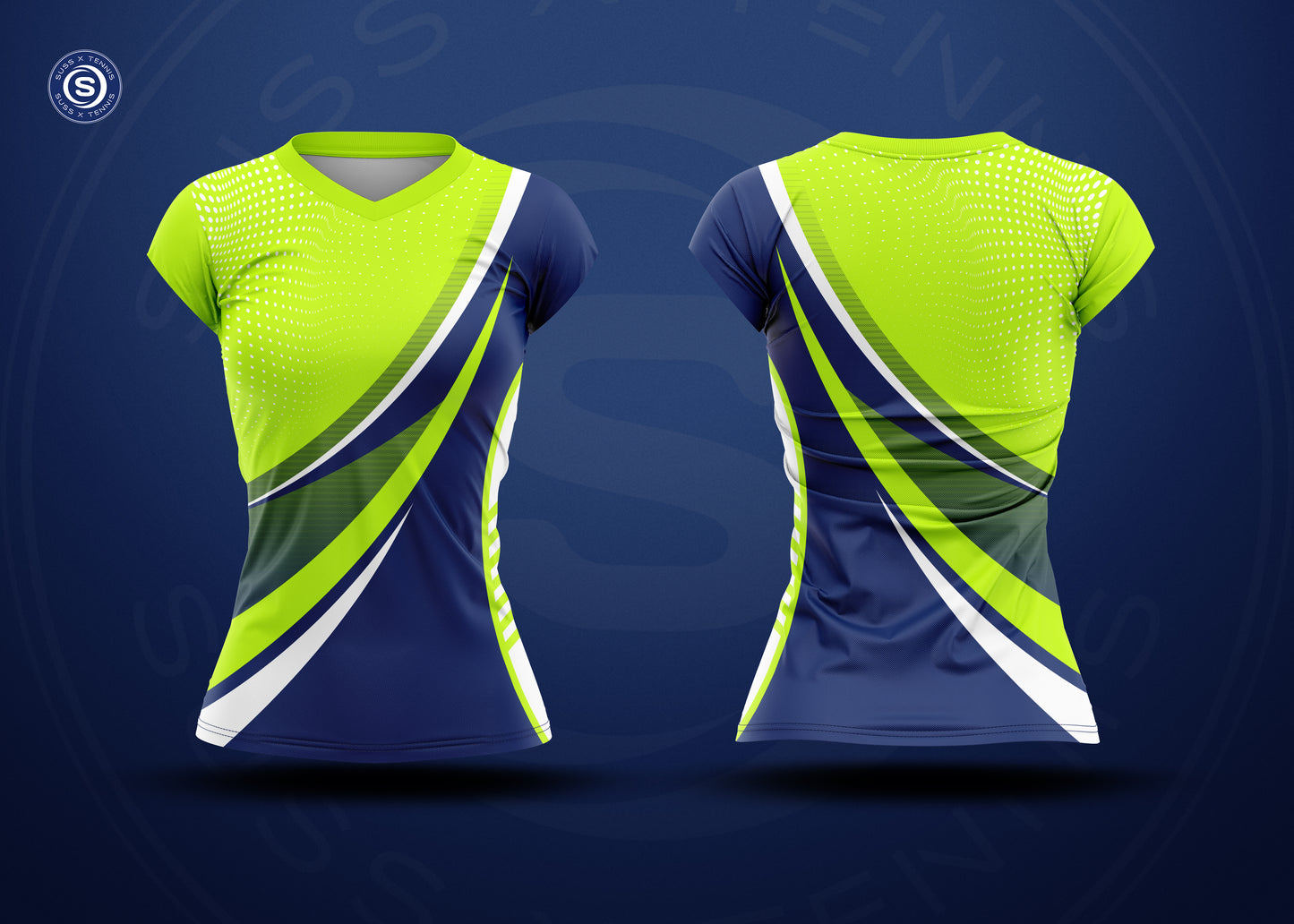 Ladies V-Neck Capped Sleeves