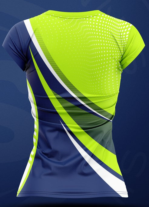 Ladies V-Neck Capped Sleeves