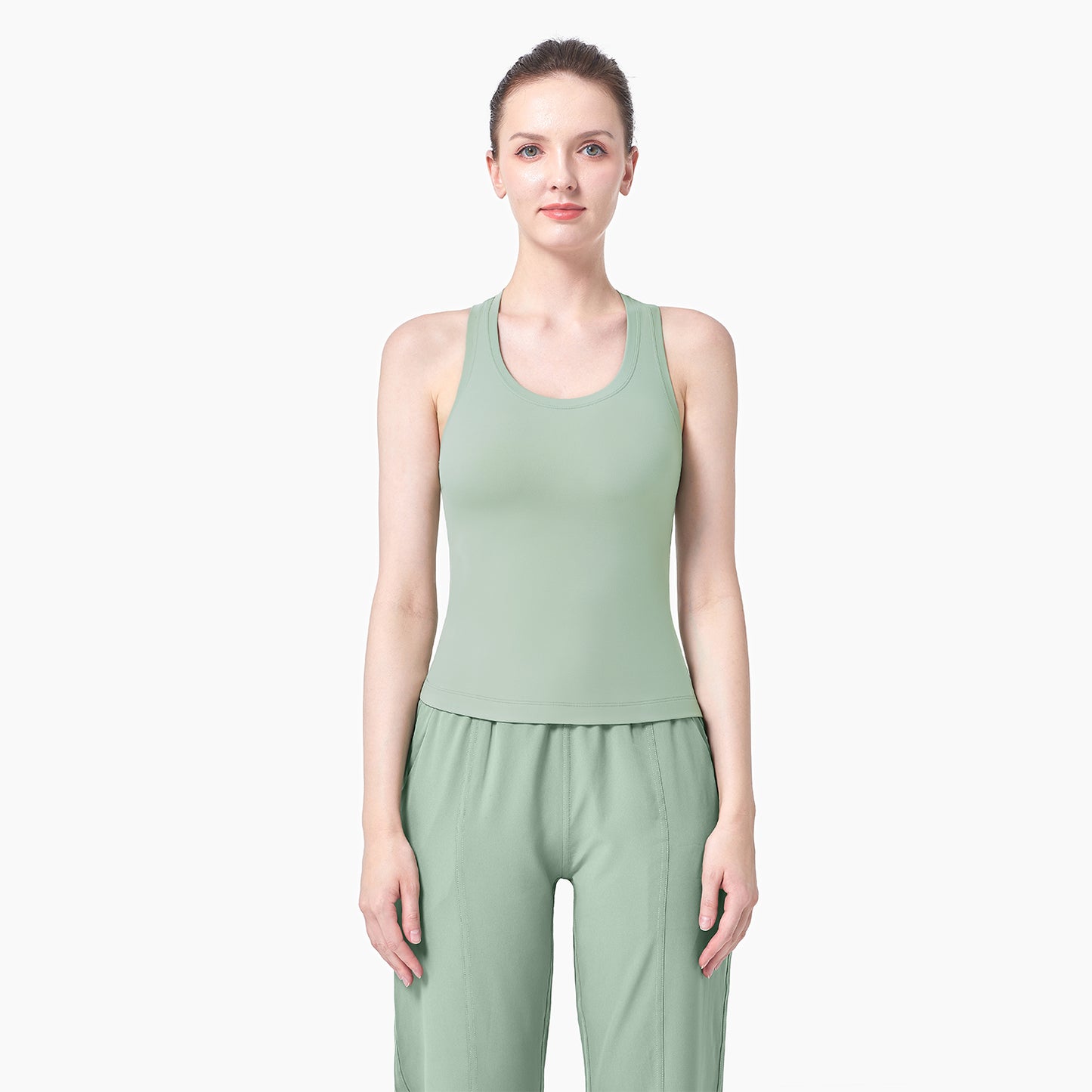 Vaela Women's U Neck Racer Back Tank Top