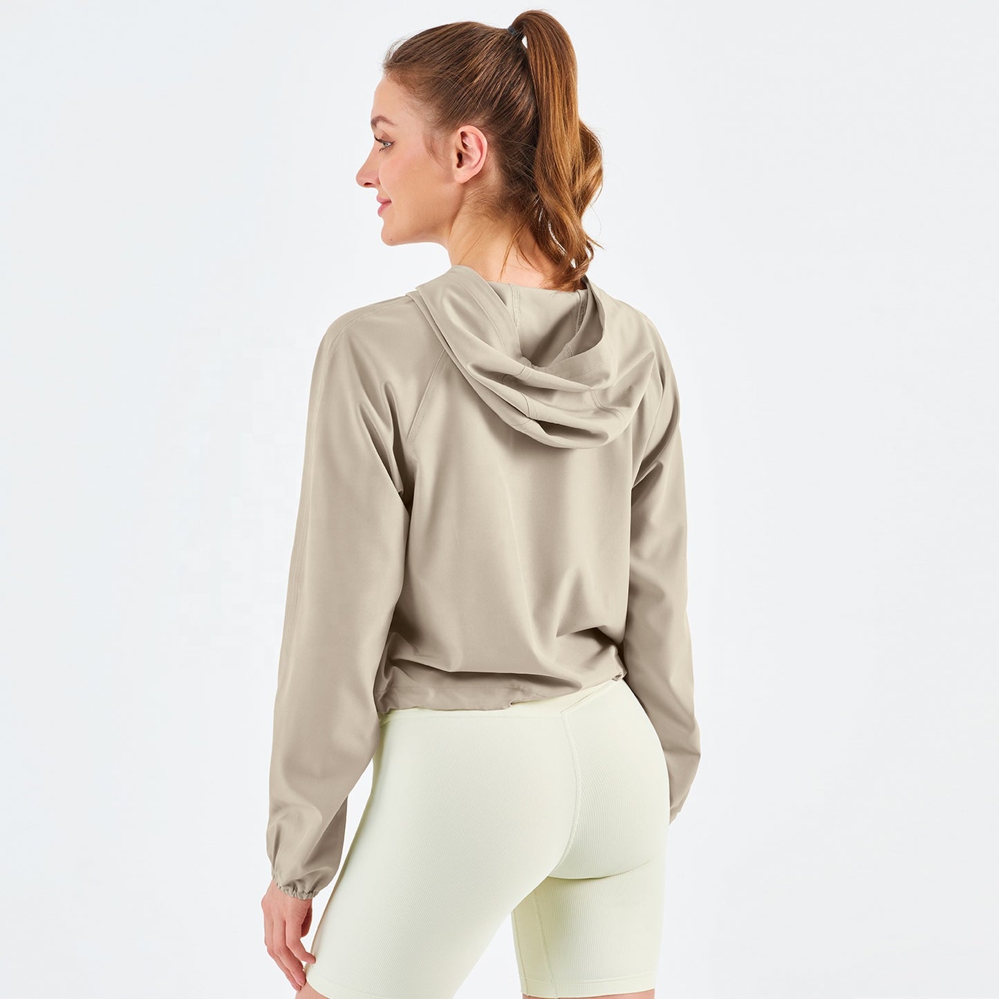 Vesta Women's Hooded Half Zipper Lightweight Casual Yoga Jacket