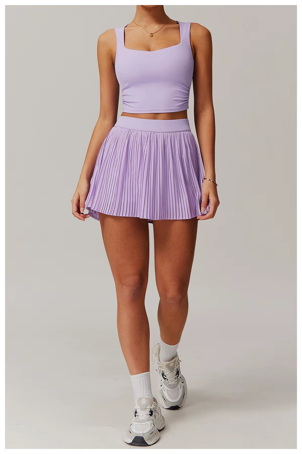 Vaela High-Rise Pleated Tennis Skirt