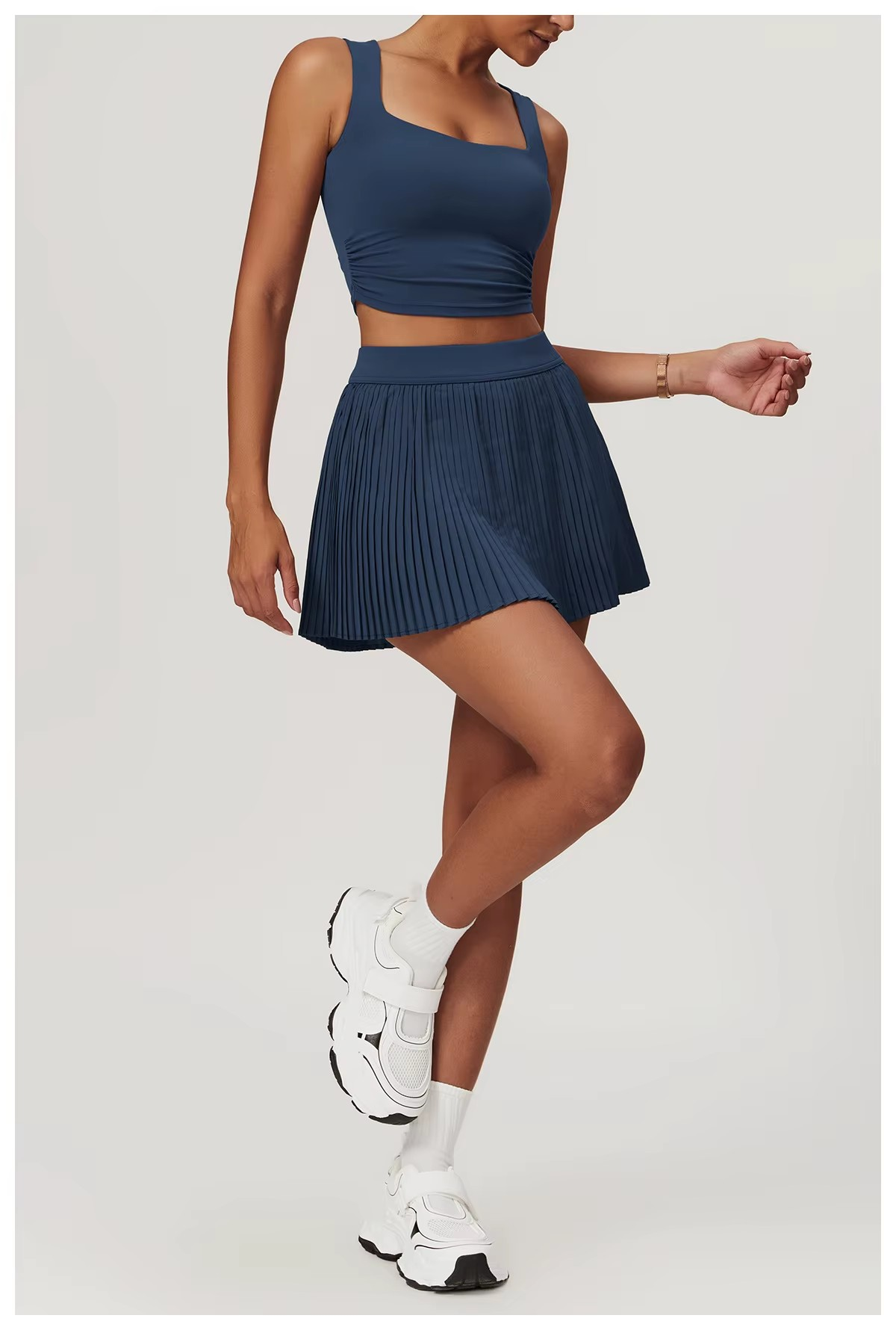 Vaela High-Rise Pleated Tennis Skirt