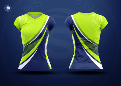 Ladies V-Neck Capped Sleeves