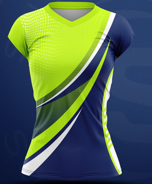 Ladies V-Neck Capped Sleeves