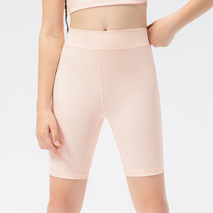 Kids 2 pieces activewear shorts sleeve & yoga top is made from breathable and flexible materials that provides comfort to enable kids to enjoy playing and be active.
