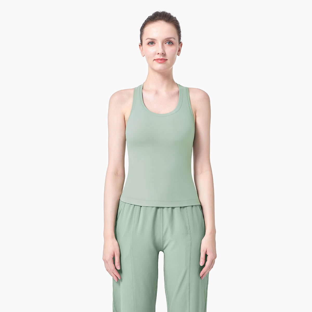 Vaela Women's U Neck Racer Back Tank Top