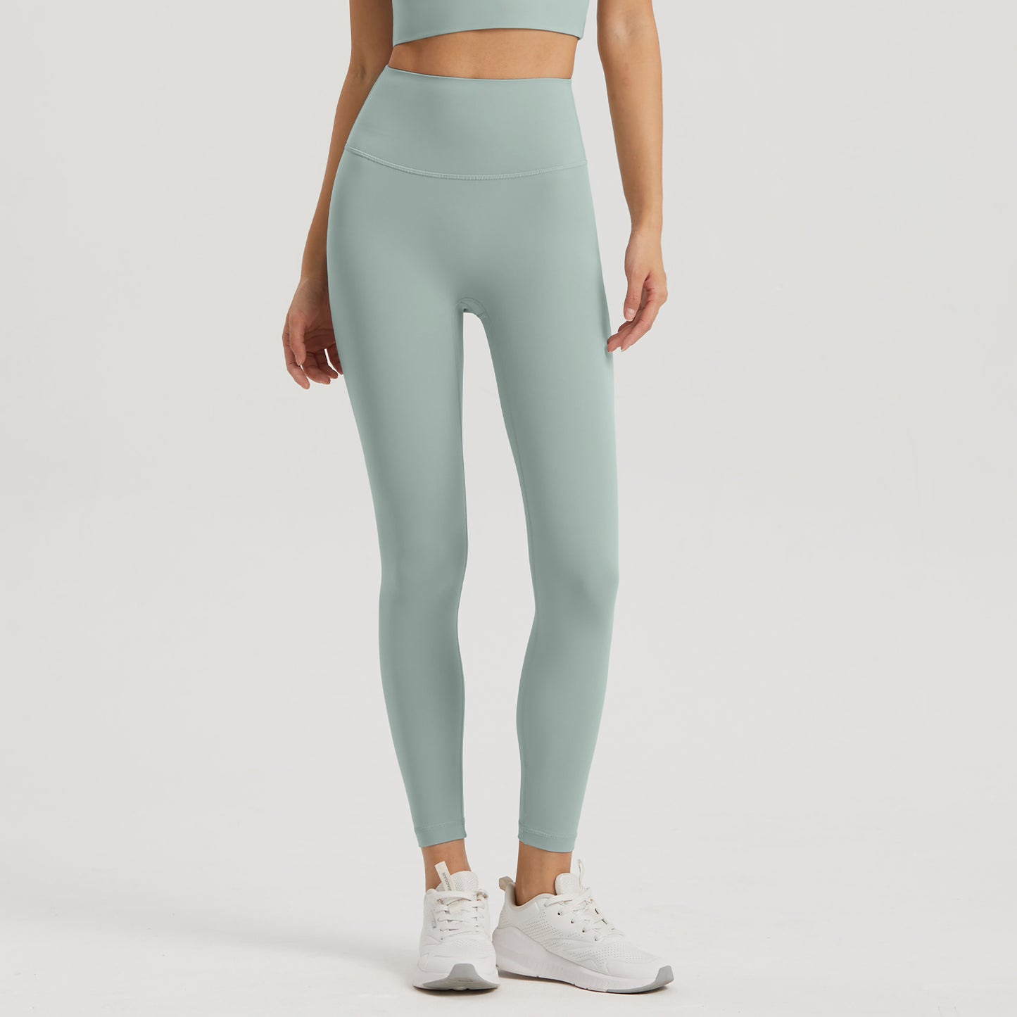 This Women's Anti Rolling Sports Pants with Pockets High Waist Fitness Yoga Leggings is made from 80%Nylon+20%Lycra®fiber Fabric Grams 220g Nuls Lycra Series Light, soft and four-way stretch. The skin-friendly nude fabric feels like a second skin. 