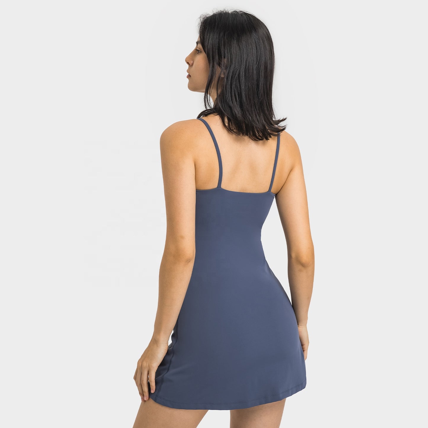 This women's thin strap tennis dress/sports skirts with shorts offers the ultimate comfort and keeps you cool during those intense tennis matches. The fabric is very light and soft, just like the second layer of skin put on it as if there is nothing. Its ultra flexible and can stretch to enable you to reach those tricky low balls and execute offense when under pressure. 