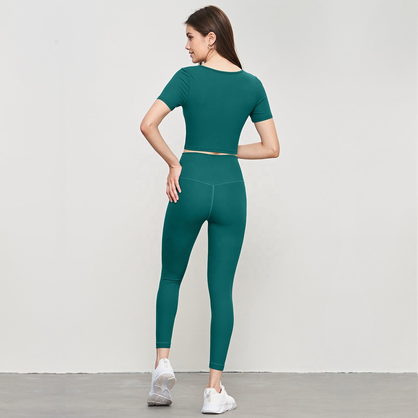 Vigore Women's Ribbed U Neck Crop Tops
