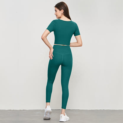 Vigore Women's Ribbed U Neck Crop Tops