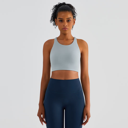 Women's Sports Bra Cross Backless Gym, Yoga & Tank Top. This super comfortable sports bra is made from nylon and spandex breathable materials that are durable, quick-dry and have great stretchable abilities giving you a comfortable and flexible feel. Its suitable for jogging, yoga, gym and is comfortable for leisure wear.