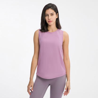 Women's Sports Vests & Yoga Tank Tops - Hollow Mesh Out Back. This super comfortable tank top is made from nylon and spandex breathable materials that are durable, quick-dry and have great stretchable abilities giving you a comfortable and flexible feel. Its suitable for jogging, yoga, gym and is comfortable for leisure wear.
