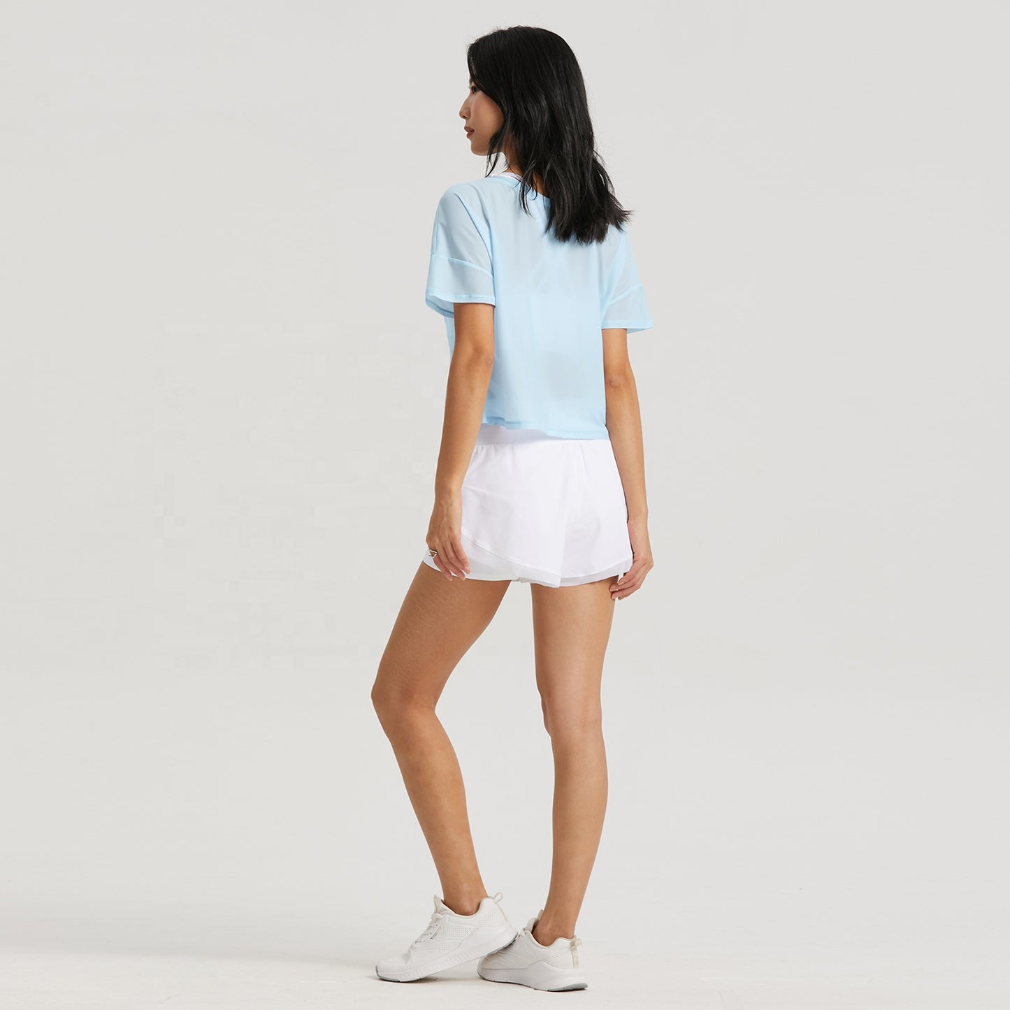 Vaela Women's 2 in1 Pcs Active Mesh Shorts 