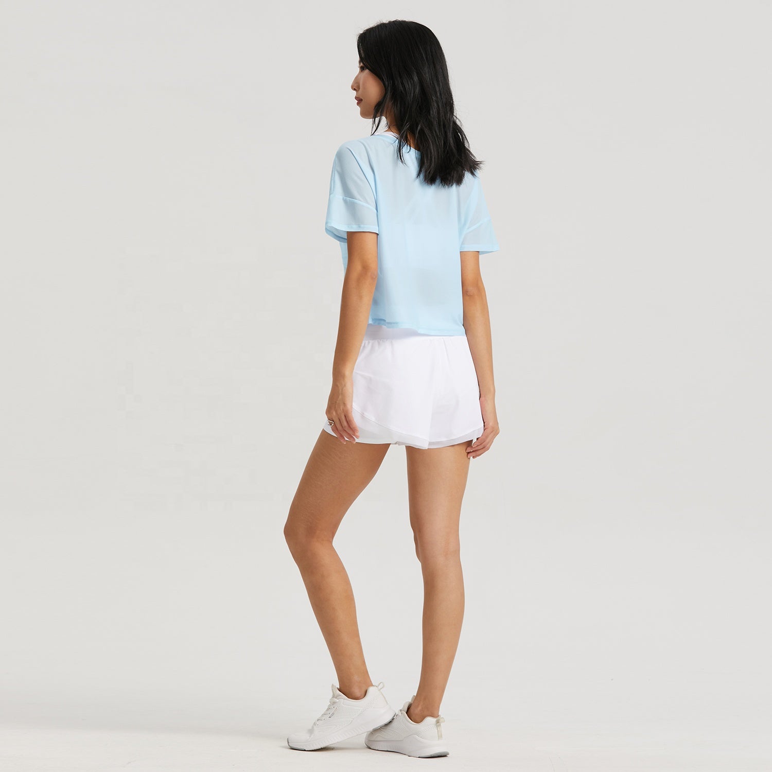 Vaela Women's 2 in1 Pcs Active Mesh Shorts 