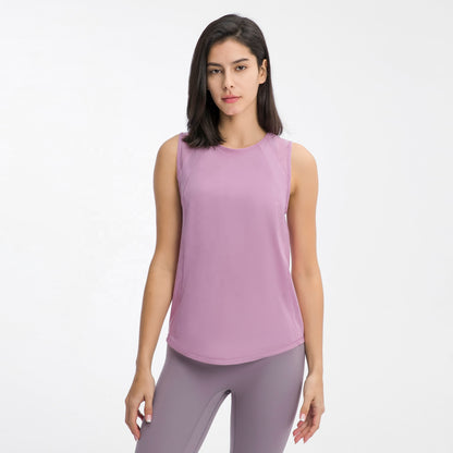 Women's Sports Vests & Yoga Tank Tops - Hollow Mesh Out Back. This super comfortable tank top is made from nylon and spandex breathable materials that are durable, quick-dry and have great stretchable abilities giving you a comfortable and flexible feel. Its suitable for jogging, yoga, gym and is comfortable for leisure wear.