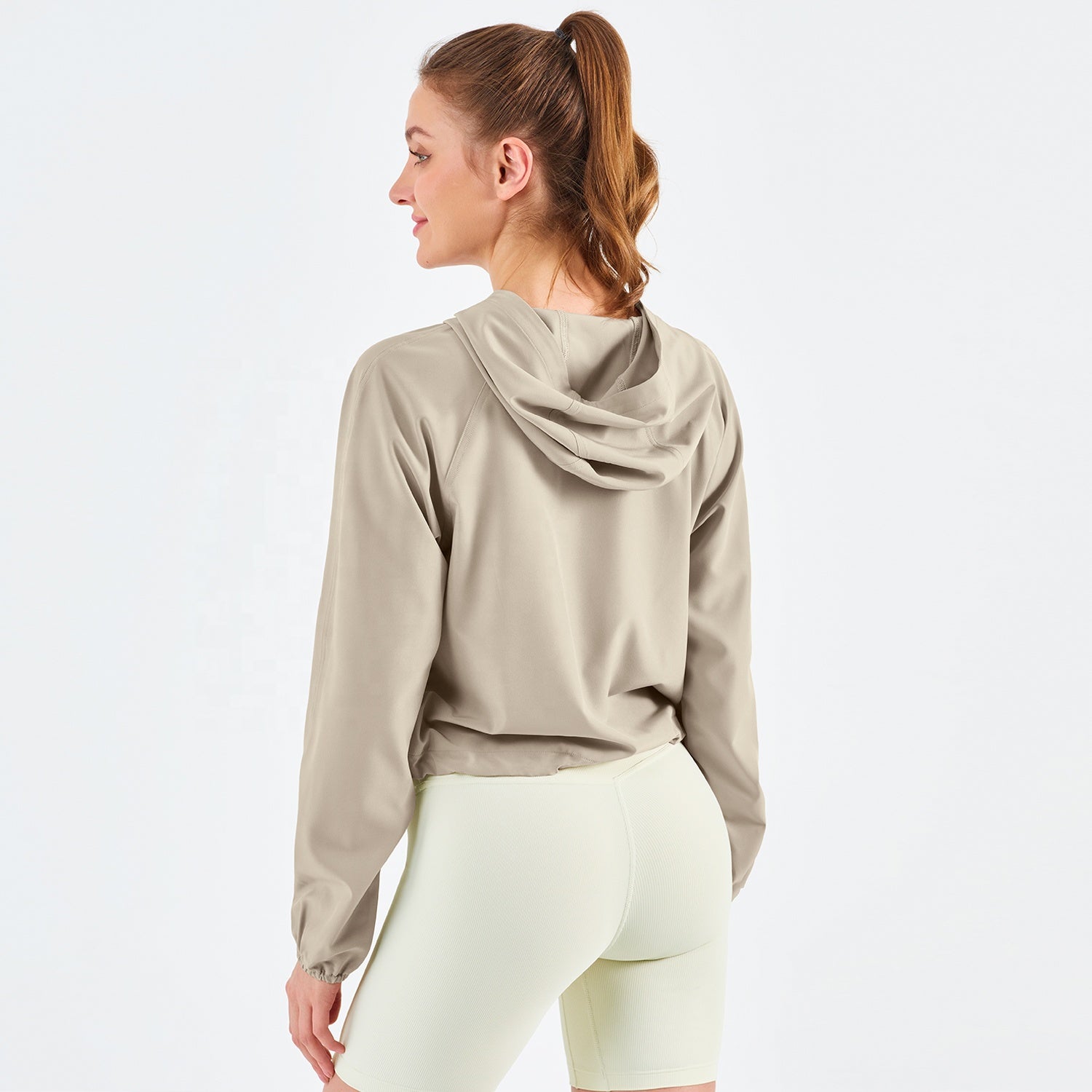 Vesta Women's Hooded Half Zipper Lightweight Casual Yoga Jacket